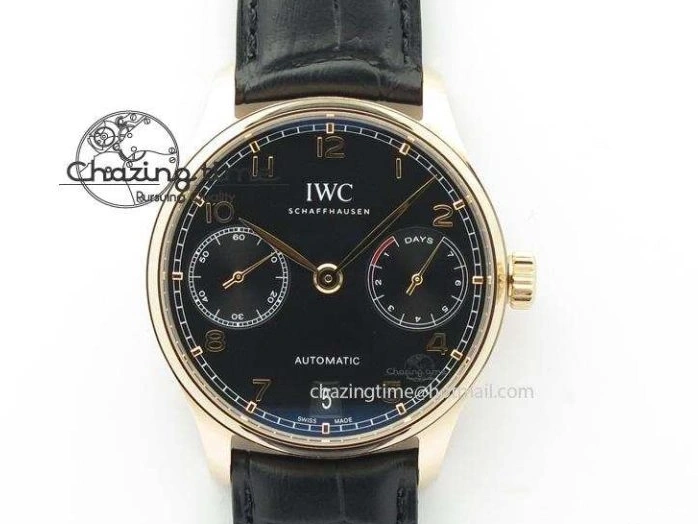 MIROTIME 0506 Portuguese Tourbillon IW5046 SS ZF Best Edition White Dial Blue Markers on Blue Leather Strap Fashionable 7149